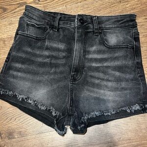 High rise black shorts